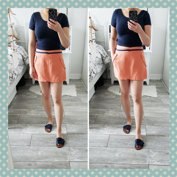 Orange and Navy‎ Skort - Picture 1 of 4